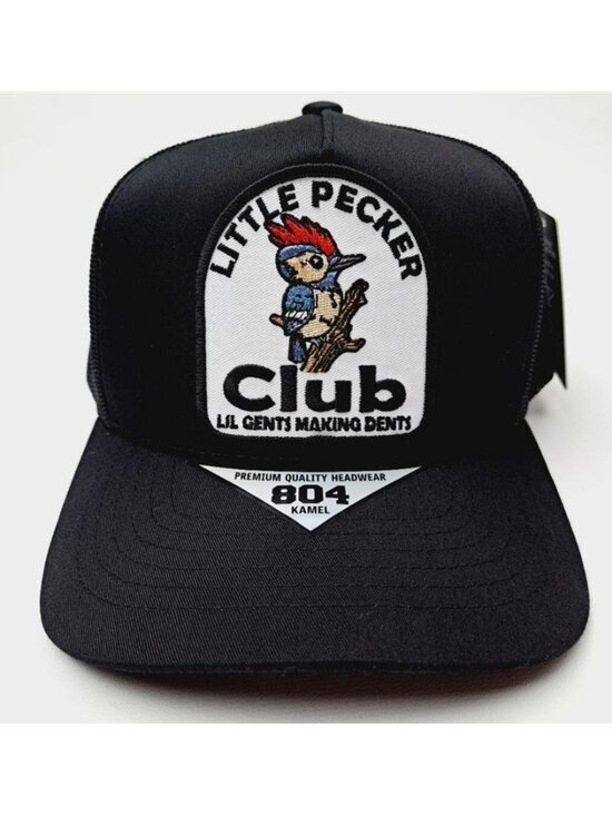 Retro Funny Little Pecker Industrial Trucker Hat – Mesh Snapback with Sewn Patch main image 4